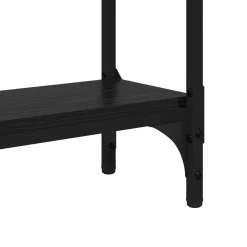 vidaXL Wandtafel Zwart Eiken 100 x 22,5 x 75 cm Bewerkt hout
