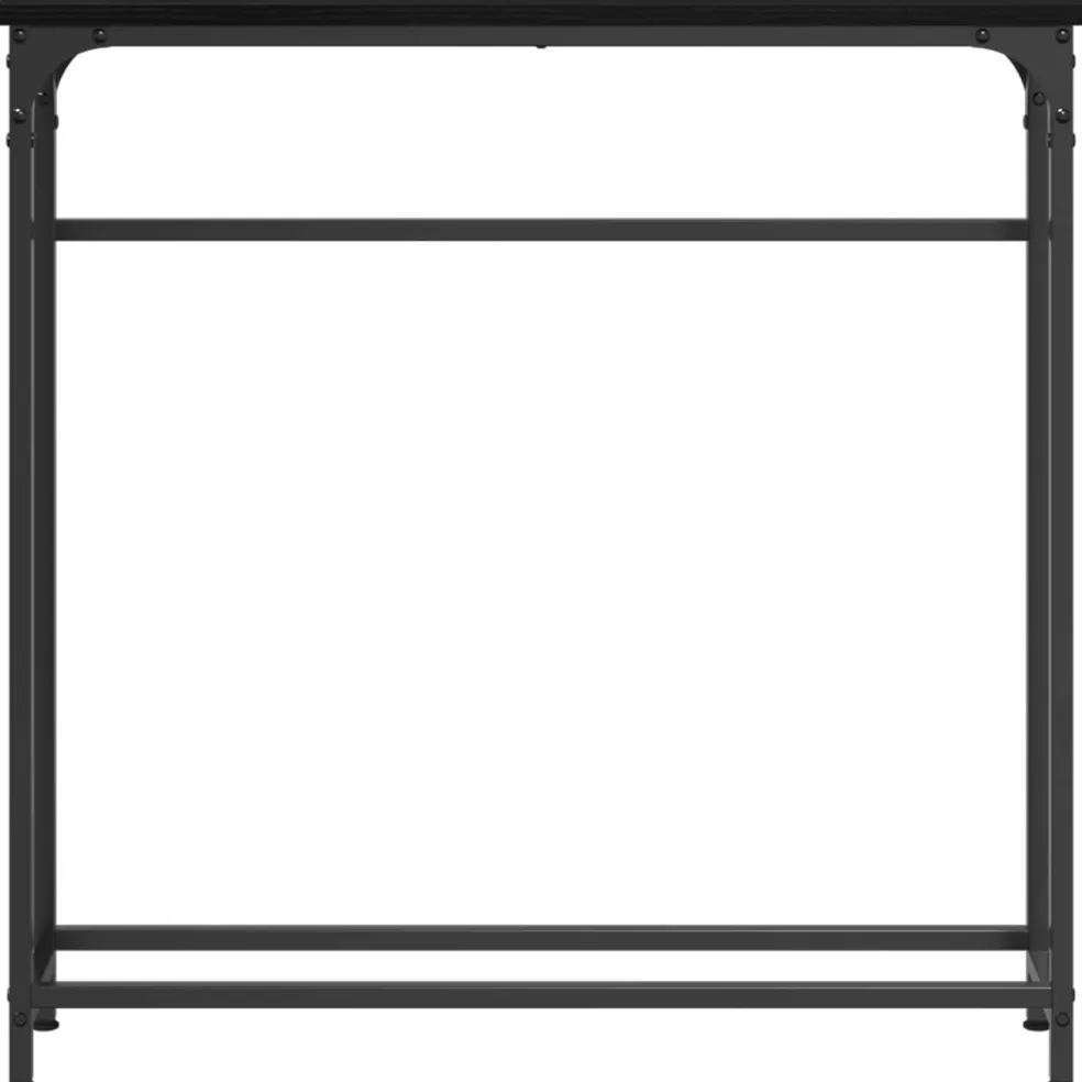 vidaXL Wandtafel Zwart Eiken 75 x 19,5 x 75 cm Bewerkt hout