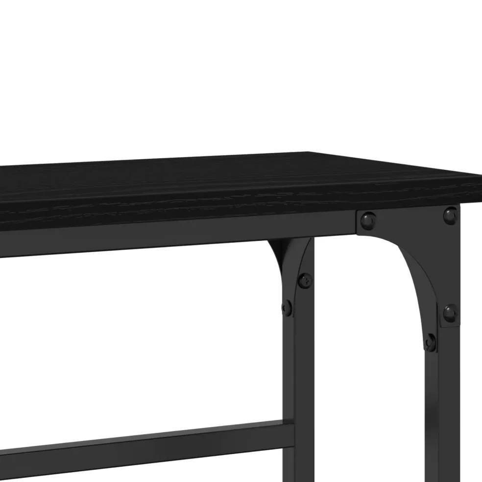 vidaXL Wandtafel Zwart Eiken 75 x 19,5 x 75 cm Bewerkt hout