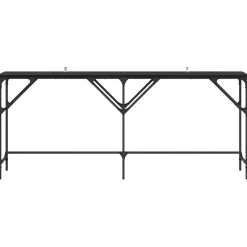 vidaXL Wandtafel Zwart Eiken 180 x 30 x 75 cm Bewerkt hout