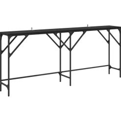vidaXL Wandtafel Zwart Eiken 180 x 30 x 75 cm Bewerkt hout