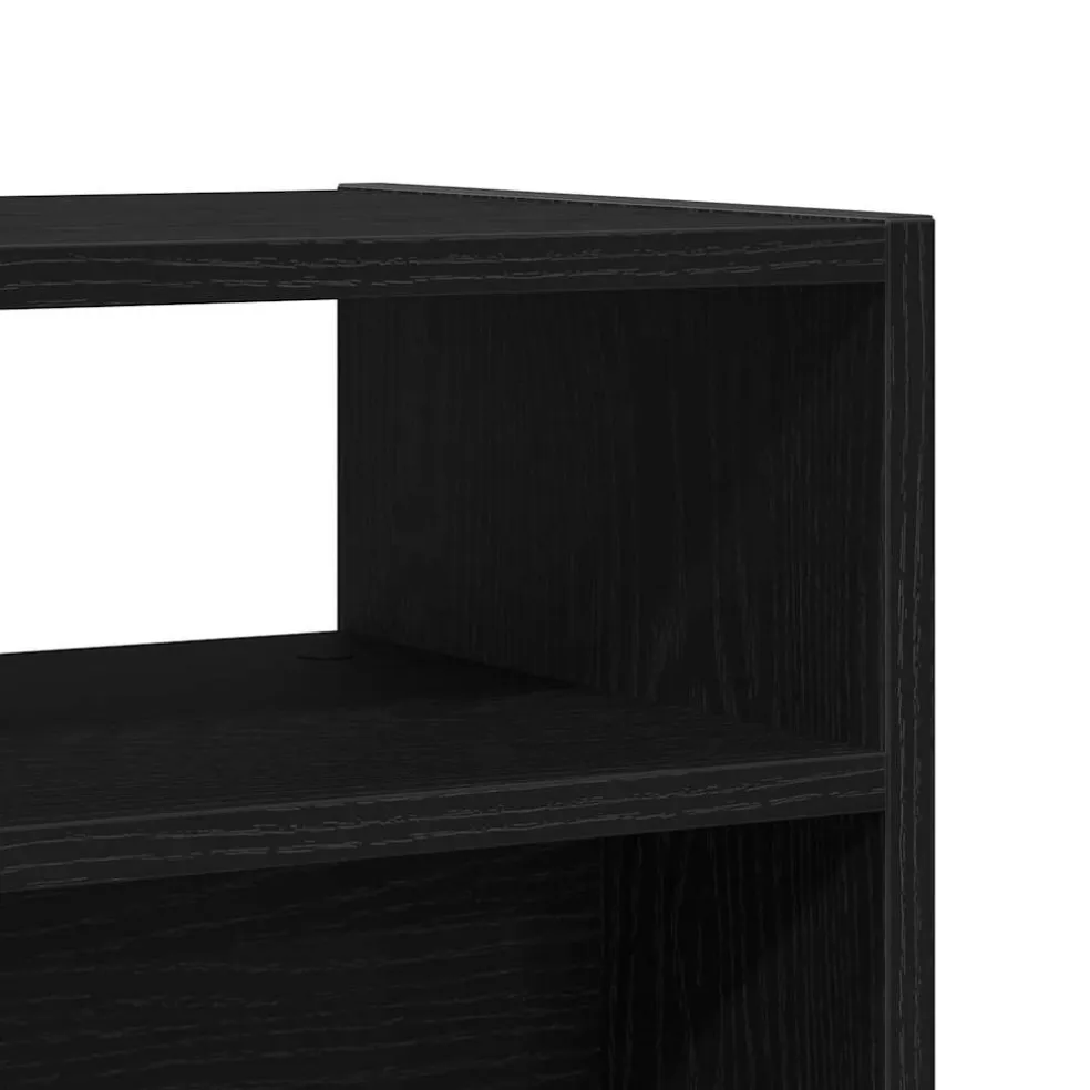 vidaXL Wandtafel Zwart Eiken 78 x 30 x 80 cm Bewerkt hout