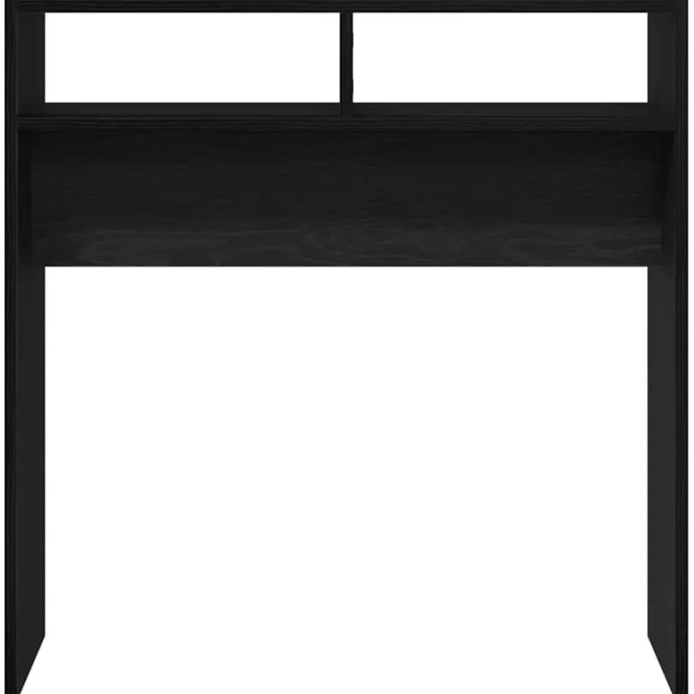 vidaXL Wandtafel Zwart Eiken 78 x 30 x 80 cm Bewerkt hout
