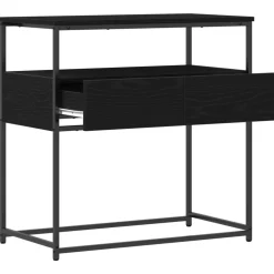 vidaXL Wandtafel Zwart Eiken 75 x 40 x 75 cm Bewerkt hout
