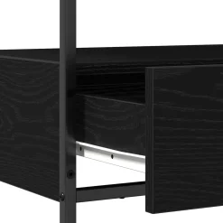 vidaXL Wandtafel Zwart Eiken 75 x 40 x 75 cm Bewerkt hout