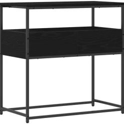vidaXL Wandtafel Zwart Eiken 75 x 40 x 75 cm Bewerkt hout