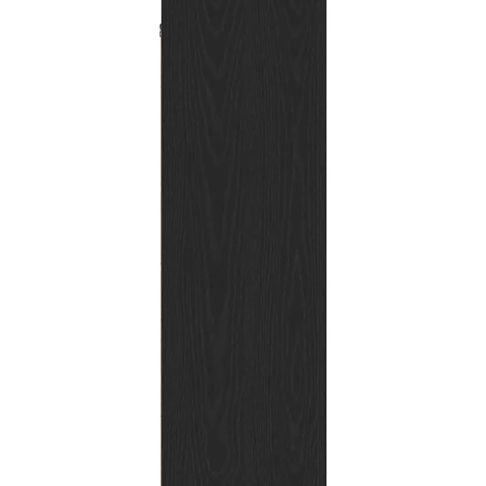 vidaXL Wand TV Kast 30,5 x 30 x 90 cm Zwart Eiken Bewerkt hout