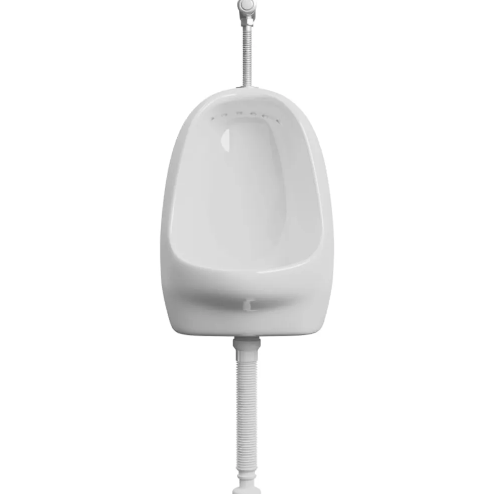 vidaXL Wandurinoir met spoelklep keramiek wit