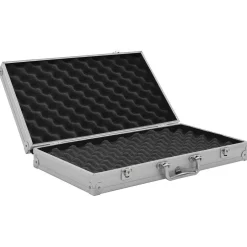 vidaXL Wapenkoffer aluminium ABS zilverkleurig