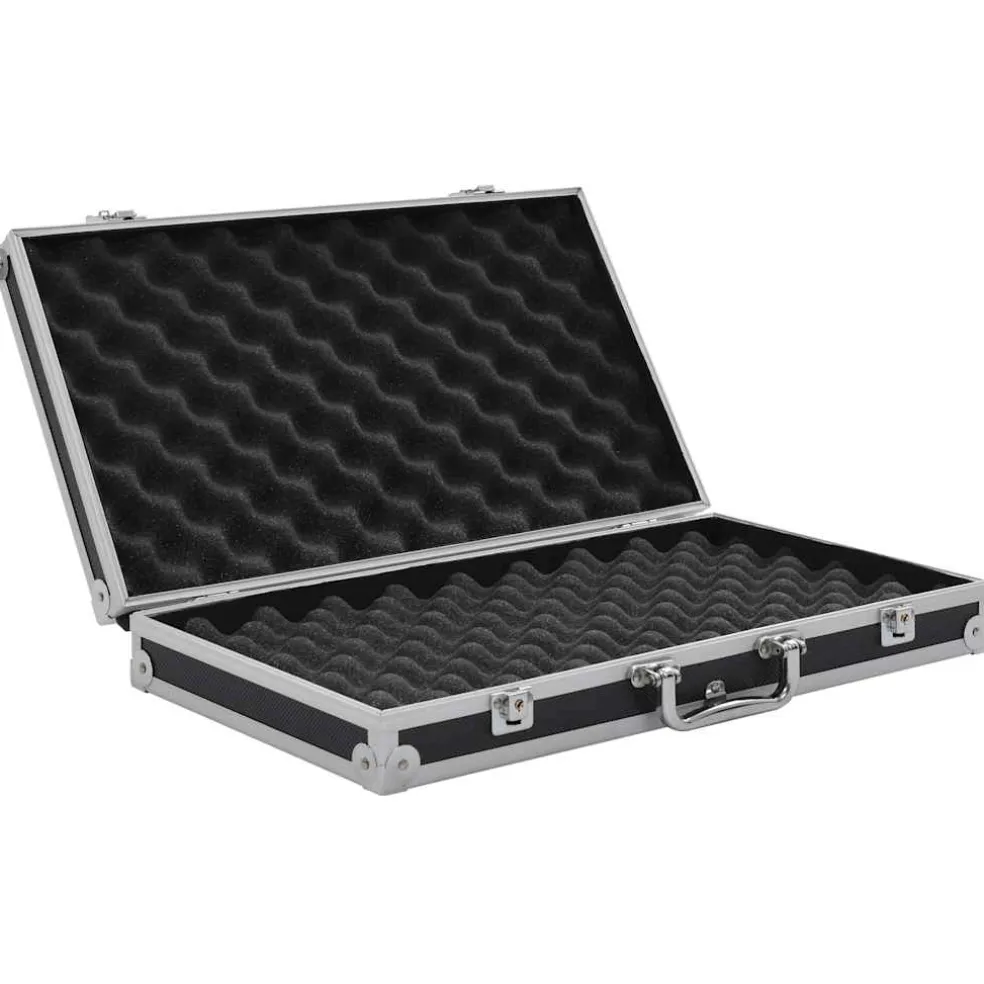vidaXL Wapenkoffer aluminium ABS zwart