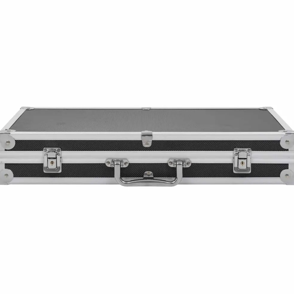 vidaXL Wapenkoffer aluminium ABS zwart