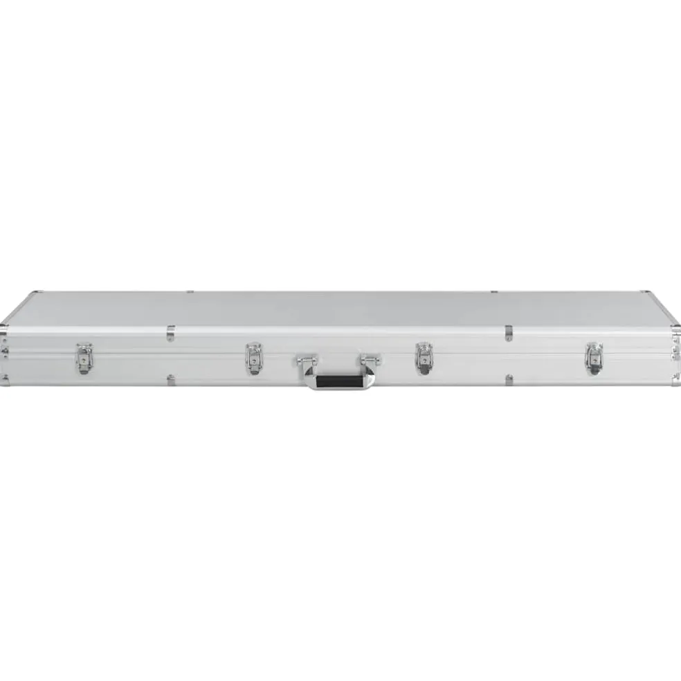 vidaXL Wapenkoffer 134x35x12 cm aluminium zilverkleurig