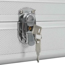 vidaXL Wapenkoffer 134x35x12 cm aluminium zilverkleurig