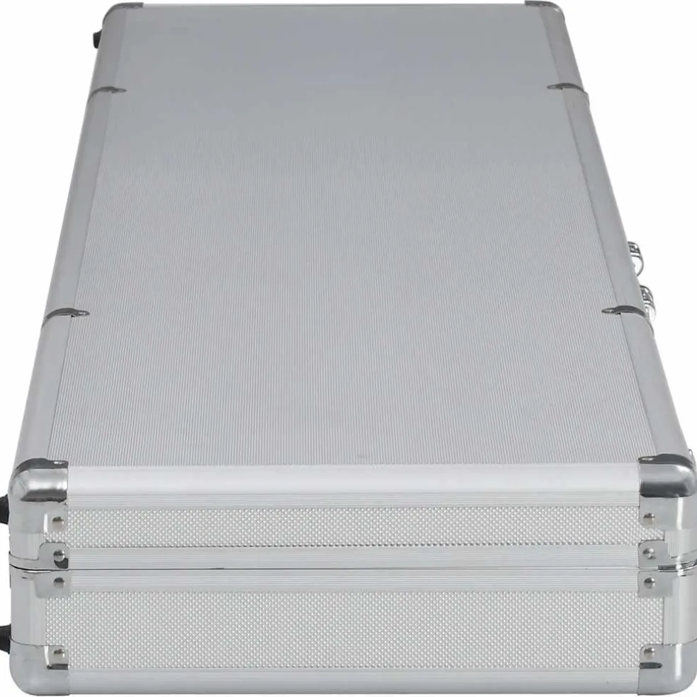 vidaXL Wapenkoffer 134x35x12 cm aluminium zilverkleurig