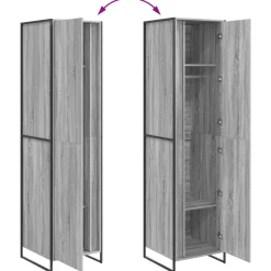 vidaXL Warderobe Grijs Sonoma 50 x 50 x 200 cm Bewerkt hout