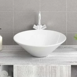 vidaXL Wasbakken 2 st 42x42x14 cm keramiek wit