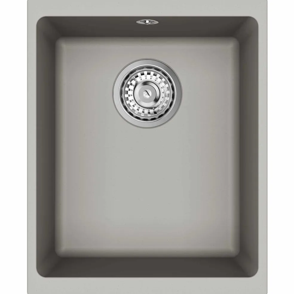 vidaXL Wasbak 80% Kwarts en 20% Hars 370 x 460 mm Grijs