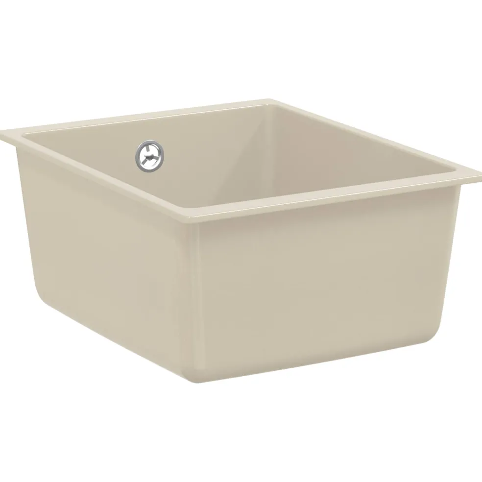 vidaXL Wasbak 80% Kwarts en 20% Hars 370 x 460 mm Beige