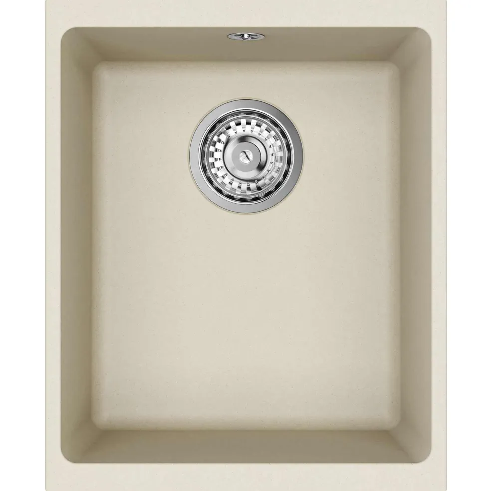 vidaXL Wasbak 80% Kwarts en 20% Hars 370 x 460 mm Beige