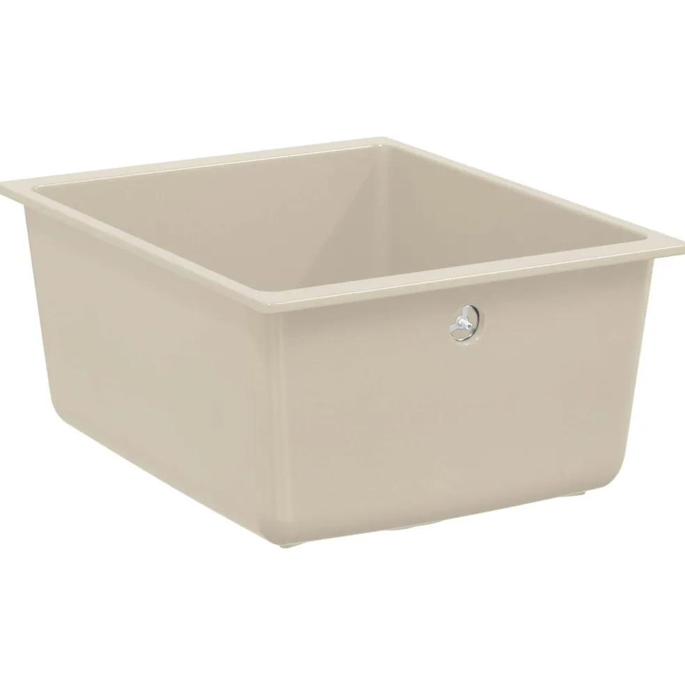 vidaXL Wasbak 80% Kwarts en 20% Hars 370 x 460 mm Beige