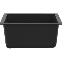 vidaXL Wasbak 80% Kwarts en 20% Hars 370 x 460 mm Zwart