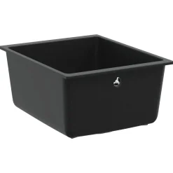 vidaXL Wasbak 80% Kwarts en 20% Hars 370 x 460 mm Zwart