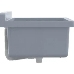 vidaXL Wasbak wandgemonteerd 40x40x24 cm hars grijs