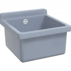 vidaXL Wasbak wandgemonteerd 40x40x24 cm hars grijs