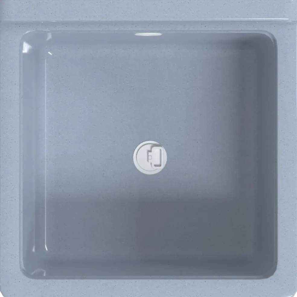 vidaXL Wasbak wandgemonteerd 40x40x24 cm hars grijs