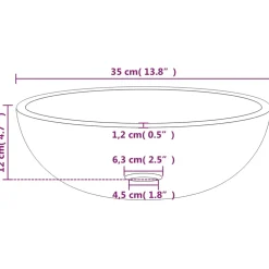 vidaXL Wasbak 35x12 cm gehard glas mat