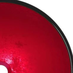 vidaXL Wasbak 42x14 cm gehard glas rood