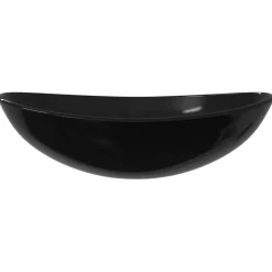 vidaXL Wasbak 54,5x35x15,5 cm gehard glas zwart