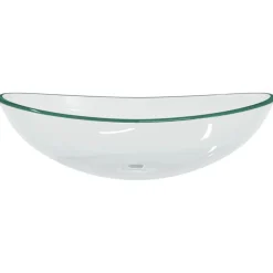 vidaXL Wasbak 54,5x35x15,5 cm gehard glas transparant