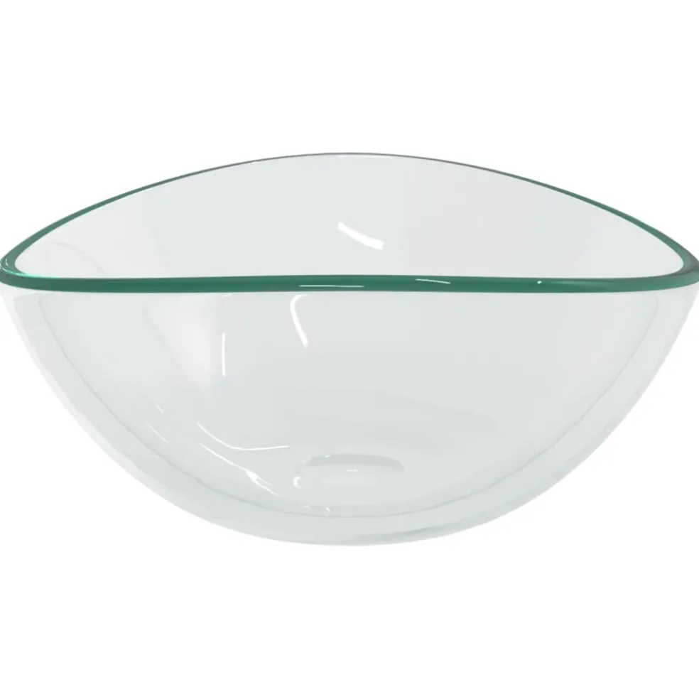 vidaXL Wasbak 54,5x35x15,5 cm gehard glas transparant