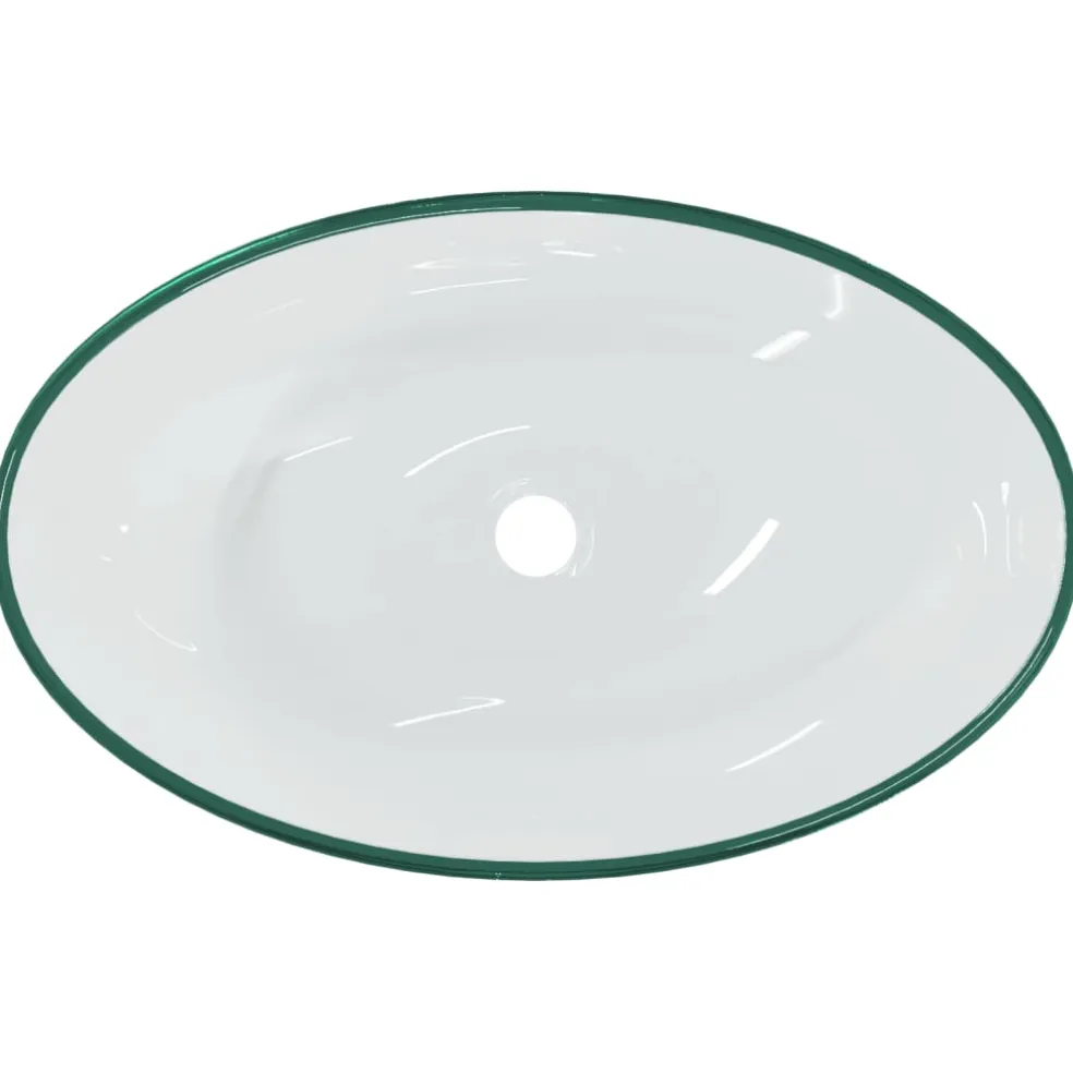 vidaXL Wasbak 54,5x35x15,5 cm gehard glas transparant