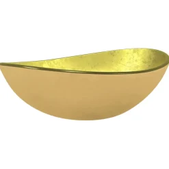 vidaXL Wasbak 54,5x35x15,5 cm gehard glas goudkleurig