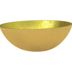 vidaXL Wasbak 50x37x14 cm glas goudkleurig
