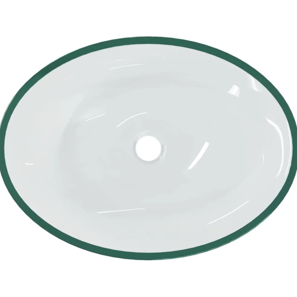vidaXL Wasbak 50x37x14 cm glas transparant