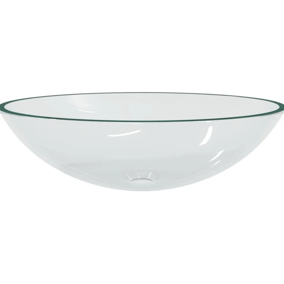vidaXL Wasbak 50x37x14 cm glas transparant