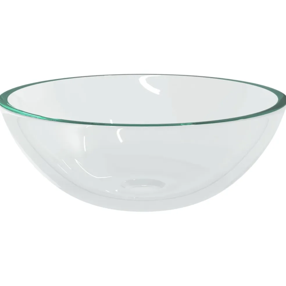 vidaXL Wasbak 50x37x14 cm glas transparant