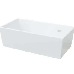 vidaXL Wasbak 48x25x15 cm keramiek wit
