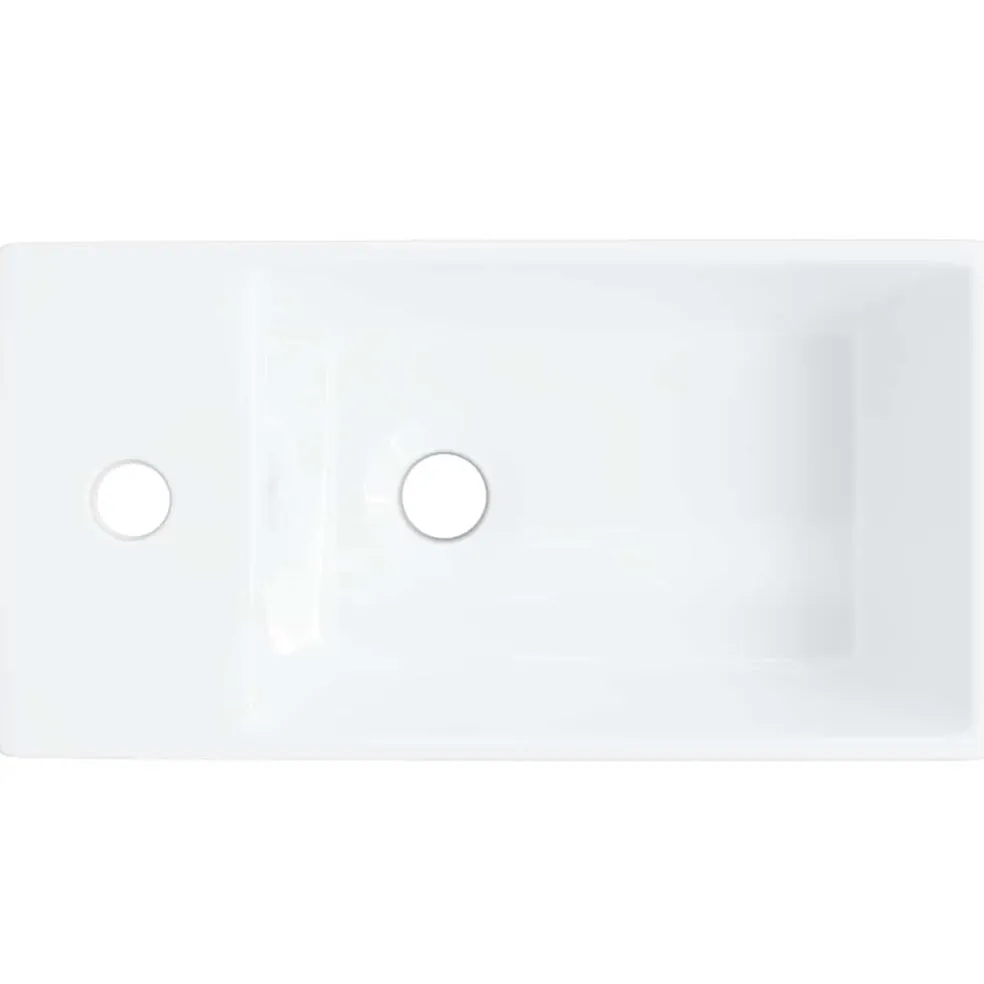vidaXL Wasbak 48x25x15 cm keramiek wit