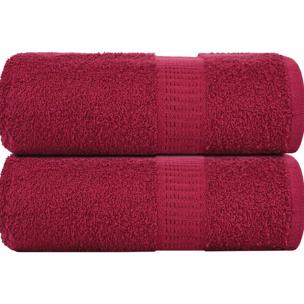 vidaXL Washandjes FROGN 2 st 30x30 cm 360 g/m² bordeaux