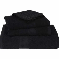 vidaXL Washandjes FROGN 2 st 30x30 cm 360 g/m² zwart