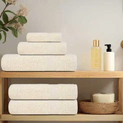 vidaXL Washandjes FROGN 2 st 30x30 cm 360 g/m² crème