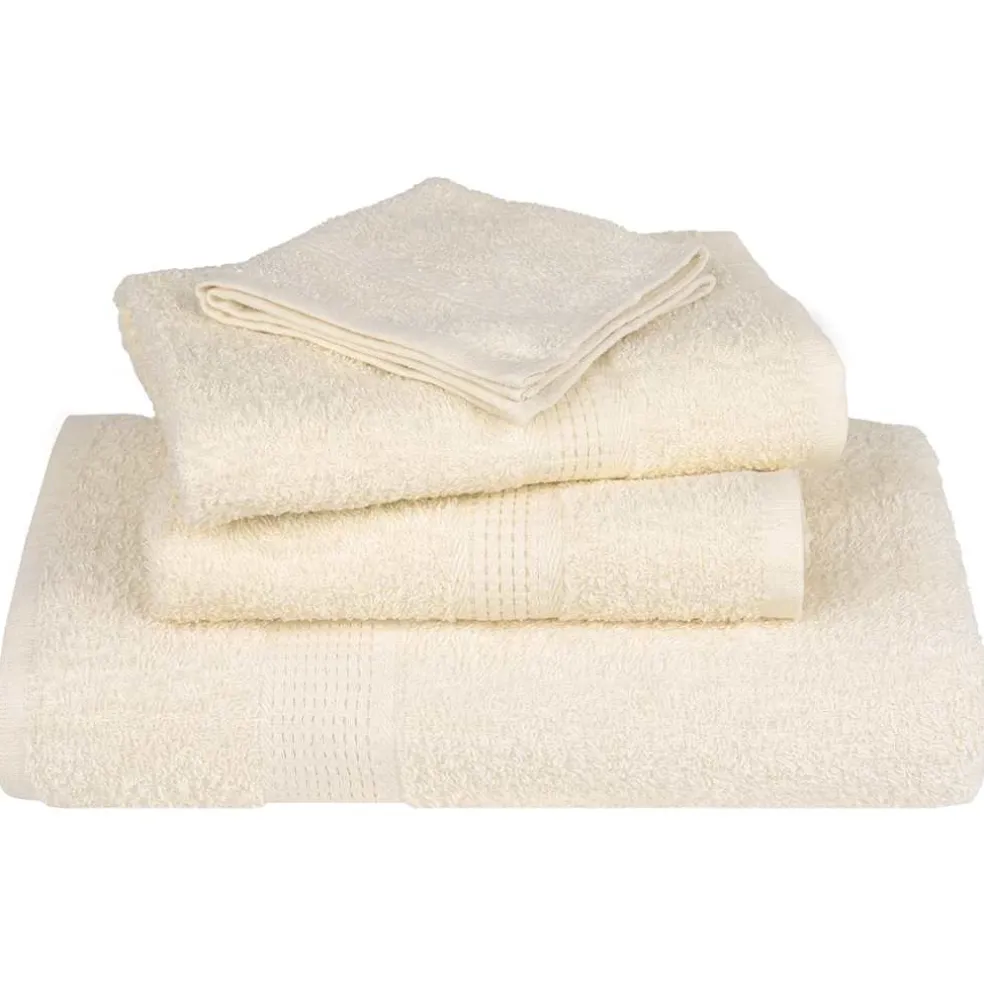 vidaXL Washandjes FROGN 2 st 30x30 cm 360 g/m² crème