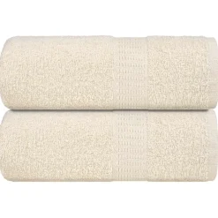 vidaXL Washandjes FROGN 2 st 30x30 cm 360 g/m² crème
