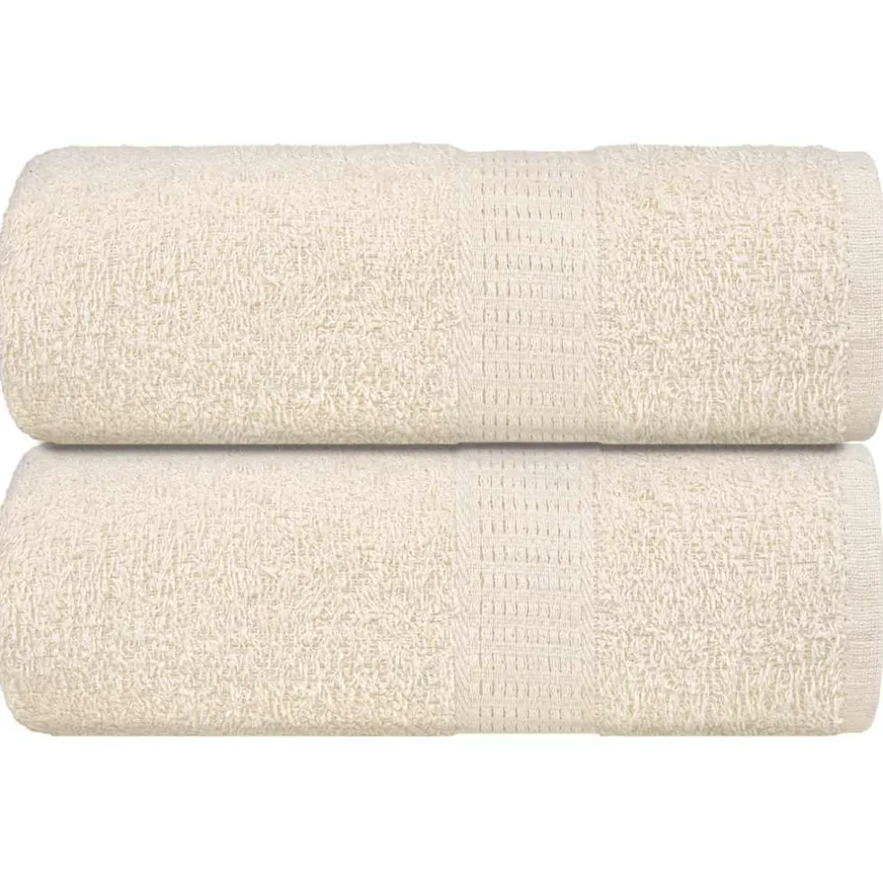 vidaXL Washandjes FROGN 2 st 30x30 cm 360 g/m² crème