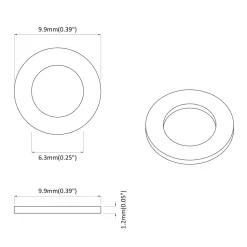 vidaXL Washers 2 st Zilver 10 x 10 x 0,8 mm IJzer
