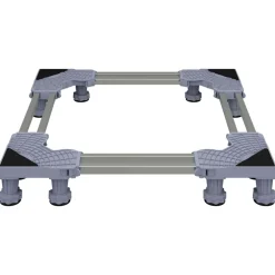 vidaXL Wasmachinebasis Grijs 67 x 67 x 12 cm Roestvrij staal